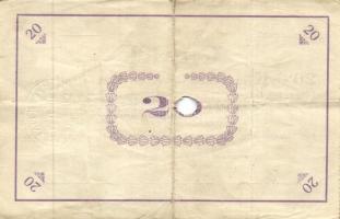 Pápa 1919. május 8. "Pápai csekk" 10K "A/C" (5x) + 20K "B" (5x) + 50K ...