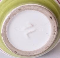 Kézzel festett, jelzett osztrák kerámia mosdótál kancsóval / 
Hand painted Austrian ceramic wash bow...