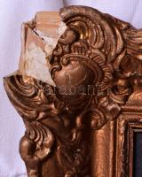 Jelzés nélkül: Az olvasó lány. Olaj, vászon, antik sérült keretben, 64×134 cm