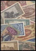 Vegyes bankjegy tétel, közte főleg pengők, néhány Pápai csekk, összesen 37db T:I-,II,III