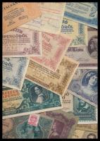 125db vegyes bankjegy a pengő időszakból, közte Pápai Csekk többféle címlet + Pester Lloyd 1K utalvány T:vegyes
