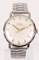 Doxa Anti-magnetic mechanikus férfi karóra díszdobozban, jól jár (üvegen kis repedések) /  Doxa Anti-Magnetic mechanic men's wristwatch in box, works well (faults on glass)