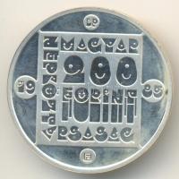 1985. 200Ft Ag "Természetvédelem II. - Mocsári teknős" T:PP Csak 2000db!