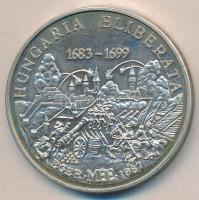 Bognár György (1944-) 1987. "Eger felszabadulása a török alól" Ag emlékérem (35.88g) T:1-