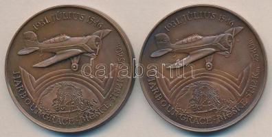 Bozó Gyula (1913-2004) 1991. "60 éves a magyar óceánrepülés - Endresz Gy.-Magyar S." Br em...