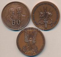 Bozó Gyula (1913-2004) 1991. "60 éves a magyar óceánrepülés - Endresz Gy.-Magyar S." Br emlékérem (42,5mm) T:1 + 1996. "Ezeréves az apostoli Szentszék és Magyarország Kapcsolata" Br emlékérem (42,5mm) T:PP + Házasságkötési Br emlékérem (42,5mm) T:2