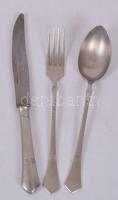 Alpakka étkészlet: 6db kés, villa, leveseskanál / 
Nickel silver cutlery