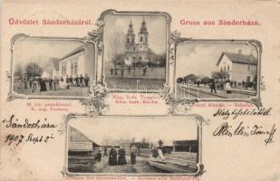 Sándorháza railway station, the wood store of Assmann, post office