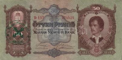 1930. 100P (2x) + 1932. 50P (2x) 3db "Városi Pártvezető Sopron" illetve "Parancsnoksá...