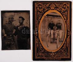 cca 1900 2 db katonai ferrotípia / Military ferrotyps