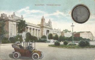 Budapest V. Tőzsde; valódi 1 Pengős érmével