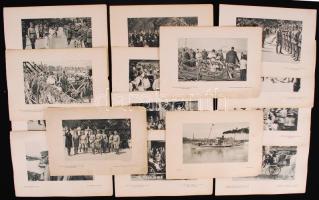 1916 Iv. Károly és Zita látogatása Budapesten 15 kép képaláírásokkal / Emperor Karl and his wife in Budapest 15 pictures 22x16 cm