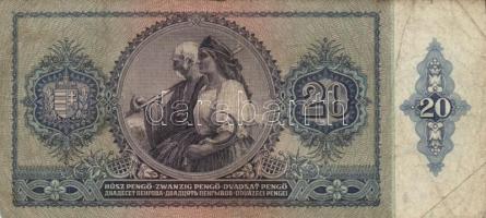 1930-41. 10P + 20P (3x) + 50P + 100P hamis "Városi Pártvezető Sopron" illetve nyilaskeresz...