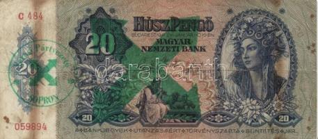 1930-41. 10P + 20P (3x) + 50P + 100P hamis "Városi Pártvezető Sopron" illetve nyilaskeresz...