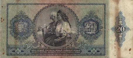 1930-41. 10P + 20P (3x) + 50P + 100P hamis "Városi Pártvezető Sopron" illetve nyilaskeresz...