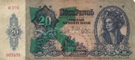 1930-41. 10P + 20P (3x) + 50P + 100P hamis "Városi Pártvezető Sopron" illetve nyilaskeresz...
