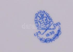 Herendi virág mintás, hullámos szélű tál, kézzel festett, hibátlan, jelzett, m:6 cm, 19×19 cm / Here...