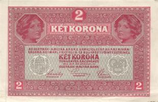 1913. 20K piros "Ausgegeben nach dem 4. Oktober 1920" + 1917. 2K zöld "Ausgegeben nac...