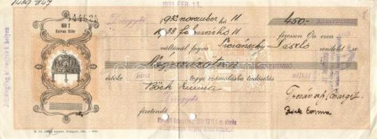 1930-as évek 8db váltó Diósgyőr keltezéssel, egyik kitöltetlen, a többi lyukasztva