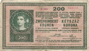 1918. 200K "A 2065" hullámos hátlap T:III-