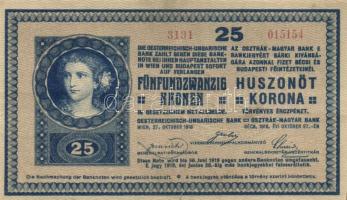 1918. 25K "3131/ 3,5mm" sima hátlap T:III