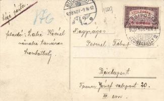 Miklósszéplak Mikosd-kastély, belföldi légiposta bélyegzés (fl)