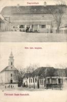 Szákszend nagyvendéglő, templom