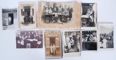 cca 1900-1930 Üzletek, üzemek 9 db fotó / shops