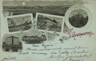 Balassagyarmat fogház, kórház, Kékkői vár litho