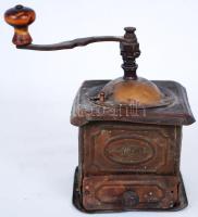 1911-1933 Leinbrock Werke Akt-Ges. réz kávédaráló /  Vintage brass coffee grinder, 20x12x12cm