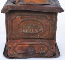 1911-1933 Leinbrock Werke Akt-Ges. réz kávédaráló / 
Vintage brass coffee grinder, 20x12x12cm