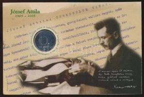 2005. 10Ft "József Attila" sorszámozott emléklapon T:1