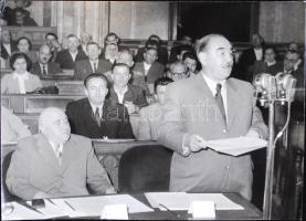 cca 1950 Nagy Imre és Rákosi a Parlamentben Magyar Fotó 18x13 cm