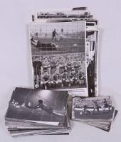 cca 1970 Cca 400db sajtófotó magyar és külföldi futballmeccsekről, különféle méretben /  Ca 400 press photos of Hungarian and international football matches, various sizes