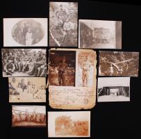 cca 1916 13 fotó az I. világháborúból, egyiken a világítópisztoly működési rahjzával /  military photos