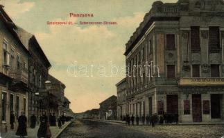 Pancsova Sztarcsova street, the shop of Joba and Csányi (EM)