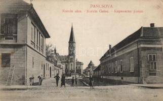 Pancsova Korvin street with synagogue (b)
