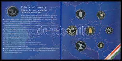 2004. 1Ft-100Ft 8klf db, szettben, benne 50Ft "Magyarország az EU tagja" T:PP