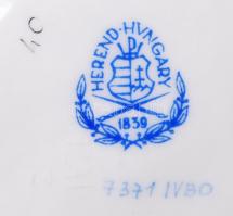 Kézzel festett, Viktória mintás Herendi porcelán hibátlan fonott kosárka. / 
Herend chinaware d: 14 ...