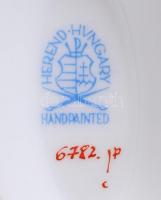 Kézzel festett, Indiai kosár mintás Herendi porcelán hibátlan mini váza. / 
Herend chinaware vase d:...