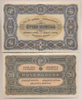 1920. 1K + 10K + 20K + 1923. 50K "Orell Füssli..." T:I,I-,II