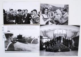 cca 1980 10db sajtófotó NATO-találkozókról és egyéb külföldi politikai eseményekről, különböző méret...