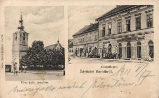 Barót with the shops of Gyula Bede, Lukács Zarug and Sándor Brandstadter (fl)