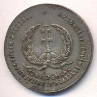 1867. "Honvéd Emlék - Az 1867. évi Honvéd Egyletek Alakításának Emlék Zálogául / Éljen a Haza és Az Alkotmány" ezüstözött Br emlékpénz (38mm) T:2