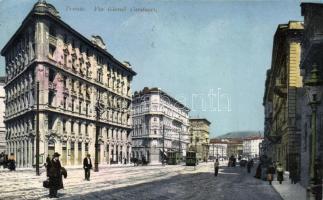 Trieste Giosue Carducci street, trams