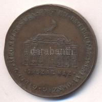 1867. "Magyar Emlék Pénz- Emlékül az 1865. évi Országgyűlés megnyitására / Éljen a Haza- Es Lebe Das Vaterland" ezüstözött Br emlékérem (39mm) T:3