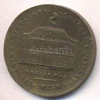 1867. "Emlékül az 1865. évi Országgyűlés megnyitására / Éljen a Haza- Es Lebe Das Vaterland" aranyozott Br emlékérem (40mm) T:2,2-