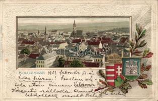 Kolozsvár coat of arms Emb. litho (small tear)