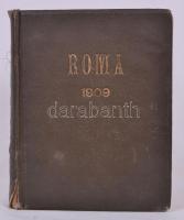 1909 Napló egy római utazásról 190 gépelt oldalon sok beragasztott fényképpel, képeslappal, egyébbel