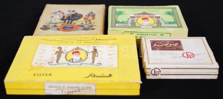 4db régi, egyiptomi és orosz cigarettásdoboz különféle méretben / 
Egyptian and Russian cigarette bo...